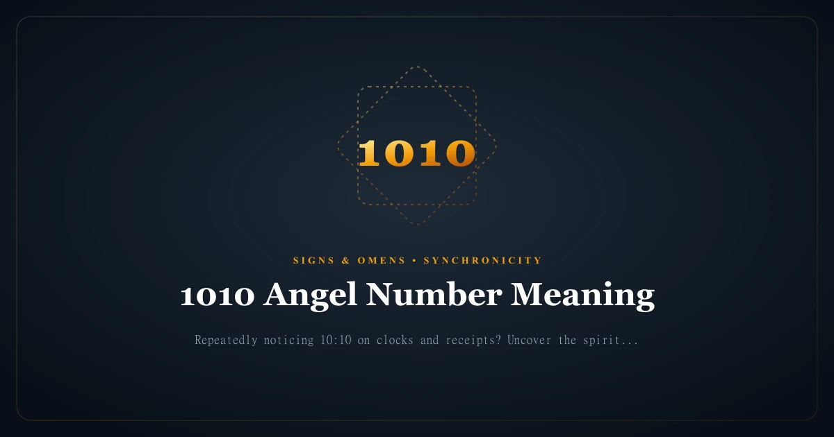 1010 Angel Number Meaning: Quantum Leaps, Cosmic Resets & Soul Purpose