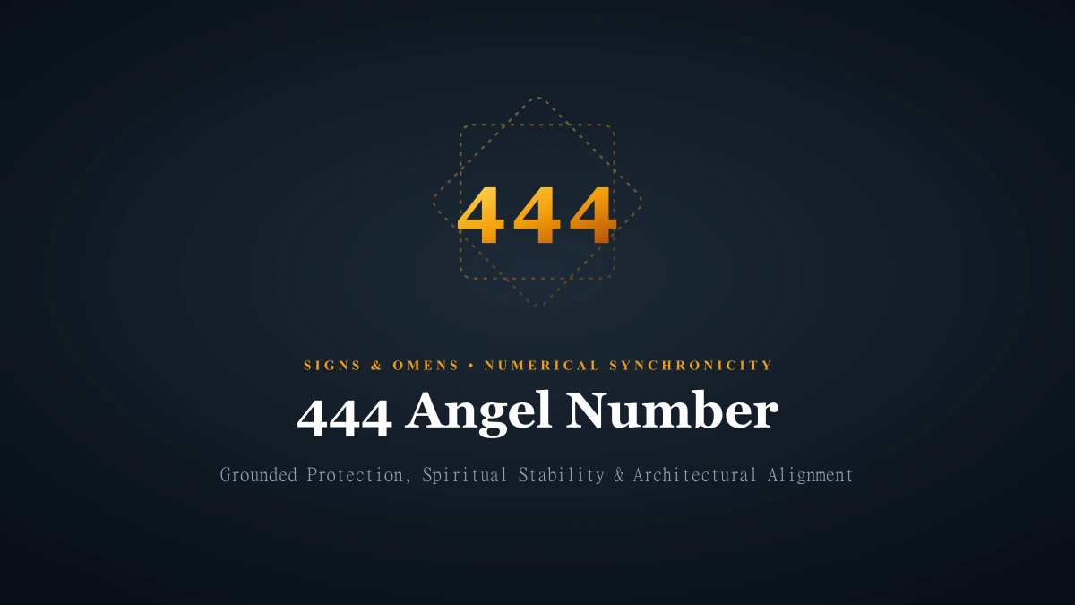 444 Angel Number Meaning: Spiritual Guidance, Stability & Intuition