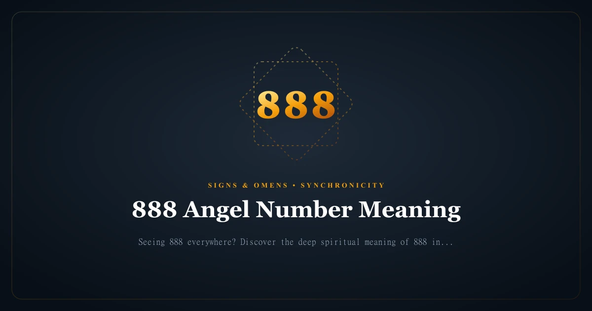 888 Angel Number Meaning: Abundance, Karmic Cycles & Financial Alignment