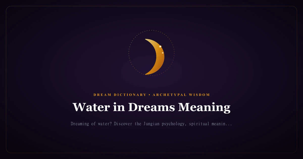 Water in Dreams Meaning: Emotional Depths, Cleansing & the Unconscious Sea